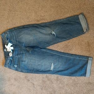 Aerie distressed mom jean